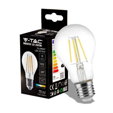 V-Tac VT-1981 Lampadina LED 10W filamento lampada E27 A67 luce bianco naturale 4000K - 214411