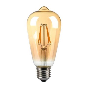 V-TAC VT-1968 Lampadina LED filamento 8W E27 ST64 bianco caldo 2200K - 214421