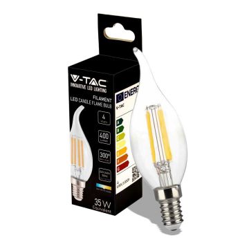 V-TAC VT-1997 LED-Kerzen-Glühlampe, 4 W, E14, 100 lm/W, natürliches Weiß 4000 K – 214429