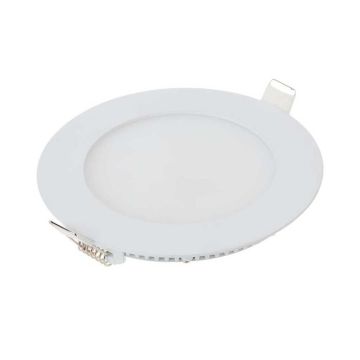 V-TAC VT-607 mini panneau LED encastrable rond 6W + Driver rond Blanc Naturel 4000K 214855