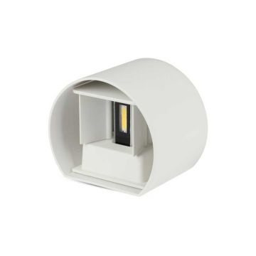 V-TAC Lampada LED 6W da parete semicerchio 110lm/W corpo bianco satinato doppio fascio luce bianco caldo 3000K SKU 217082