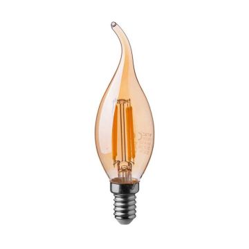 V-Tac VT-1948 Lampe flamme LED Ambre 4W filament E14 2200K - 217114