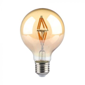 V-TAC VT-2004 Ampoule Led E27 4W G80 filament globe effet vintage lumière ambre 2200k - 217148