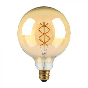V-TAC VT-2085 Globe bulb E27 LED 4.8W G125 filament Vintage Amber light 1800K - 217216