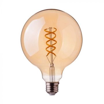 V-TAC VT-2075 LED globe bulb E27 4.8W G95 twisted filament vintage amber glass LIGHT 1800K - 217217