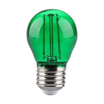 V-TAC VT-2132 Green led bulb lamp 2W E27 G45 colored glass filament green - SKU 217411