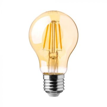Ampoule LED V-TAC VT-2133 filament ambre 12W 112LM/W E27 A70 blanc chaud 2200K - SKU 217457