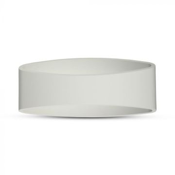 V-TAC VT-705 Lampada LED da muro  5W 130LM/W applique arrotondato da parete in alluminio bianco 4000K IP20 - 218232