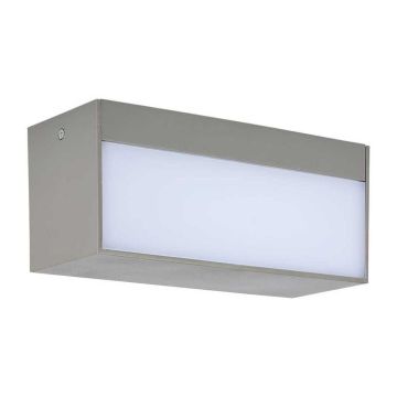 Lampada LED da parete V-TAC 12W luce soffusa doppio fascio UP/DOWN 110° da muro rettangolare esterno IP65 VT-8057 6400K SKU 218244