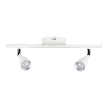 V-TAC VT-810 doppio faretto lampada led 9W orientabile da parete colore bianco da muro luce bianco caldo 3000K - SKU 218266