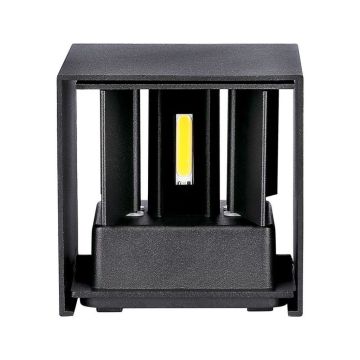 V-TAC VT-759-12 Applique LED carrée 11W corps noir faisceau orientable blanc chaud 3000K - sku 218529