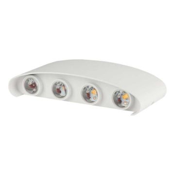 V-TAC VT-848 LED-Wandleuchte COBx8pcs 7W Doppelstrahl-Aluminium-Wandleuchte Sandweiß Wandleuchte 3000K IP65 - SKU 218617