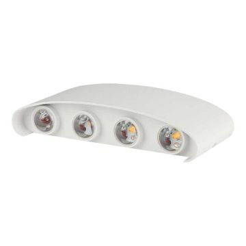 V-TAC VT-848 LED wall lamp COBx8pcs 7W double beam wall light aluminum sand white wall light 4000K IP65 - SKU 218618
