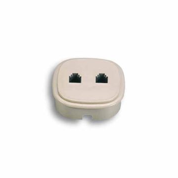 Telefonwand-/Unterputzdose für 2 Stecker 6/4c Fanton 22380