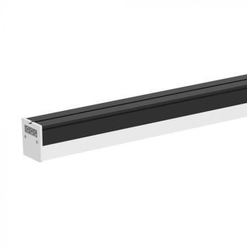 V-TAC VT-4140 Lineare LED-Deckenleuchte anschließbar 40W IK08 für Wand oder Aufhängung 120cm Schwarze Farbe 4000K - 23000