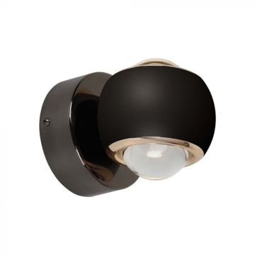 V-TAC VT-7504 Sphère applique murale LED 10W double faisceau lumineux applique intérieure couleur noire 3000K - 23007