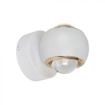 V-TAC VT-7504 Sphère applique murale LED 10W double faisceau lumineux applique intérieure couleur blanche 3000K - 23008