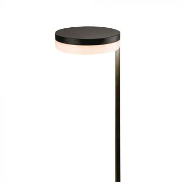 V-TAC VT-1137 Floor lamp led solar garden lamp round 2.5W black body light 3000K IP54 - 23011