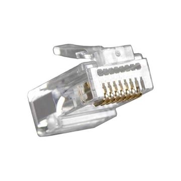 Stecker RJ45 UTP Cat.6 durchgängig transparent Fanton 23727P