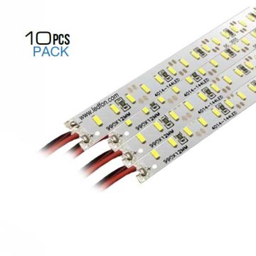Set strisce LED rigide V-TAC SMD4014 12V 18W 1.700LM Confezione da 10pz  VT-4014 – SKU 2538 Bianco Caldo 3000K