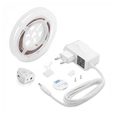 Set LED-Streifen Bedlight V-TAC SMD2835 2.8W 260LM 1.2M mit PIR-Sensor-Einzelbett Dimmbar VT-8067 – SKU 2549 neutralweiß 4000K