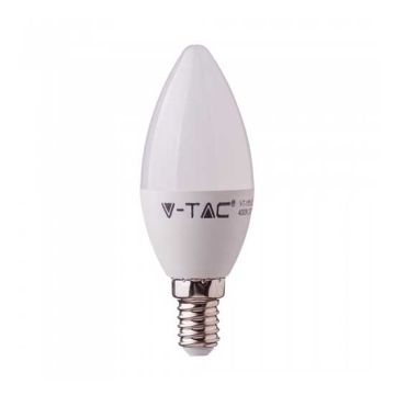 V-Tac VT-255 Lampada LED Chip Samsung 4,5W E14 candela bianco caldo 3000K  - SKU 258