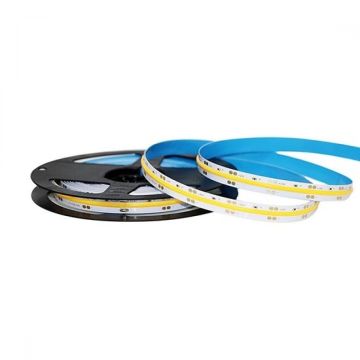 V-TAC VT-421 Striscia LED 24V COB 5M monocolore bianco freddo 6400K CRI>80 IP20 - SKU 2669