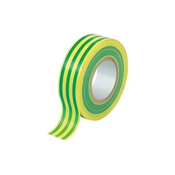 Ruban isolant PVC jaune/vert auto-extinguible 0.13x19mm de 25m FAEG - FG27191