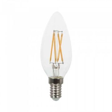 V-Tac VT-254 4W LED bulb candle chip samsung filament cross E14 pro series warm white 2700K - SKU 272