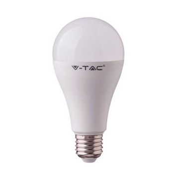 V-TAC Smart light VT-5117 15W LED Bulb WiFi E27 A65 RGB+3IN1 dimmable works with smartphone - 2753