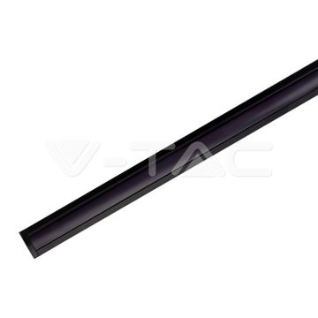 V-TAC Schwarzes Aluminiumprofil 2Mt für LED-Einbaustreifen sku 2875