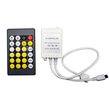 V-TAC VT-2425 controller with IR remote control for strip led 3IN1 12V/24V 24 buttons  - SKU 2901