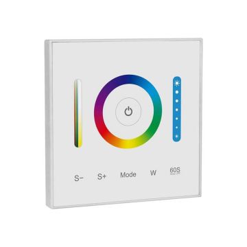 V-TAC SMART wireless wall-mounted touch dimmer controller for LED Strip 3in1+RGB+CCT SKU 2915