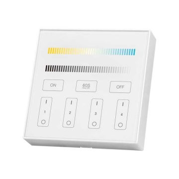 V-TAC VT-2439 pannello di controllo strisce a led monocolore e CCT smart dimmer wireless da parete touch wifi per controllo strip led SKU 2916