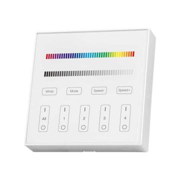 V-TAC VT-2437 panneau de commande de bande led RGB + W sans fil gradateur intelligent mur tactile wifi pour le contrôle de bande led SKU 2917