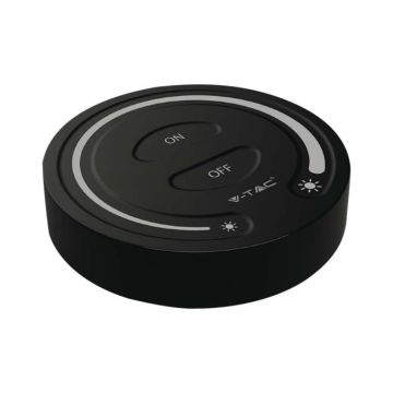 V-TAC VT-2440 Wireless Touch Dimmer Button with Adjustable Brightness for Single-Color LED Strips - Black Color - 2920