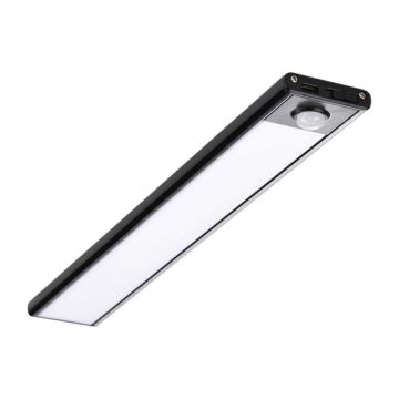 V-TAC LED-Barlampe für Kleiderschrank USB wiederaufladbar 2 W mit Möbeltür-Lichtsensor Farbe Schwarz 4000 K SKU 2963