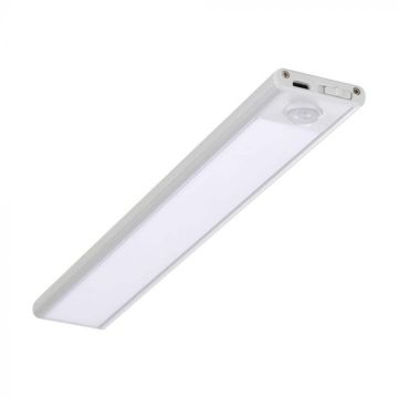 V-TAC LED-Barlampe für Kleiderschrank, USB wiederaufladbar, 2 W, mit Türsensor, Möbelleuchte, weiß, 3000 K, SKU 2962