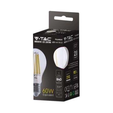 V-TAC VT-2334 Led Birne 4W E27 4000k Glühlampe A60 Klarglas sku 2991