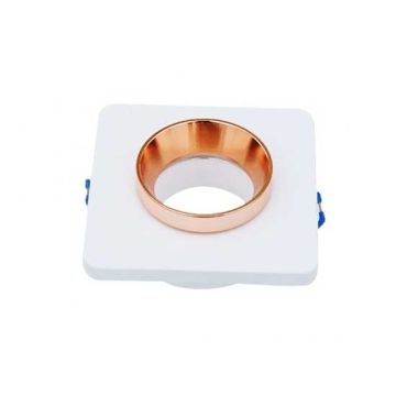 V-TAC VT-862-MRW plafond carré plâtre avec bague en or rose mat pour led GU10-GU5.3 - SKU 3117