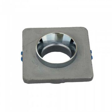 V-TAC VT-862-CHG GU10-GU5.3 housing square grey gypsum with ring chrome for Spotlights - sku 3120