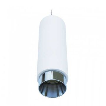 V-TAC VT-863 Pendant Light 1mt gu10 gypsum with ring chrome - sku 3129