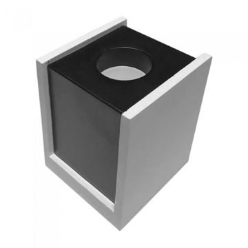 V-TAC VT-860 1xGU10-GU5.3 Concrete square white surface mounting gypsum with metal gun black for Spotlights - sku 3140