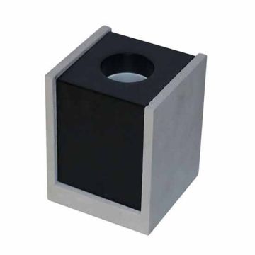 V-TAC VT-860 1xGU10-GU5.3 Concrete square grey surface mounting gypsum with metal gun black for Spotlights - sku 3143