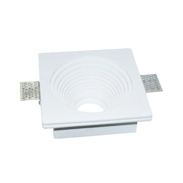 V-TAC VT-867SQ plafond carré plâtre intérieur rond pour spot LED GU10-GU5.3 - SKU 3152