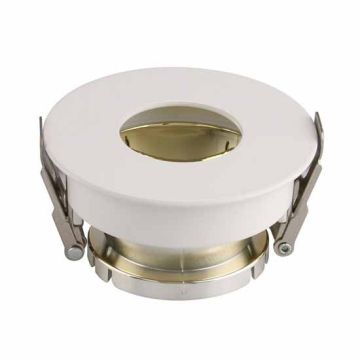 V-TAC VT-873 Portafaretto incasso rotondo orientabile bianco con interno dorato per lampade GU10-GU5.3 - SKU 3158