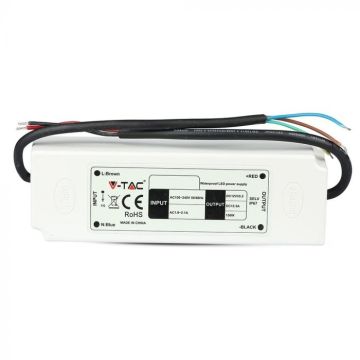 150W LED Power Supply 12V 12,5A V-TAC Waterproof IP67 Plastic SLIM VT-22153 - SKU 3248