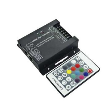 V-TAC VT-2424 Sync-Controller für LED-Streifen RGB + W RJ45 mit Fernbedienung - SKU 3338