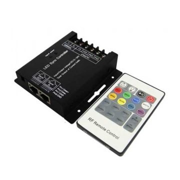 V-TAC VT-2420 Controller dimmer SYNC connessione RJ45 per strip LED RGB con telecomando - SKU 3339