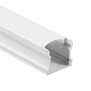 V-TAC VT-8110-W Profili in alluminio colore bianco da 2M milky cover per striscia LED - sku 3366